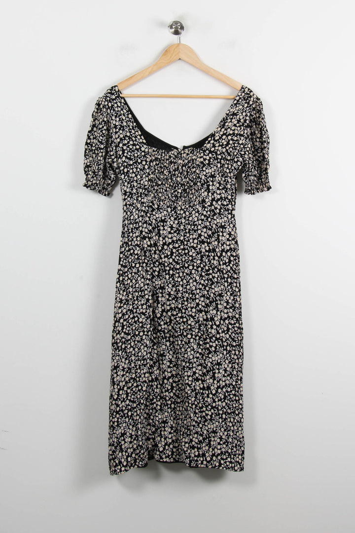 Robe Fleurie Noire et Blanche - Taille S/36 de la marque Petite Mendigote | PARAD70140 - Vendu par Paradigme - Image 2
