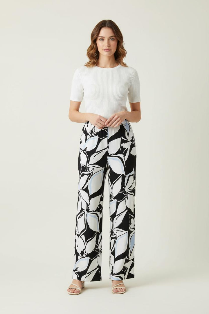 Pantalon Large Noir et Blanc - Taille S/36 de la marque Caroll | PARAD70144 - Vendu par Paradigme - Image 1