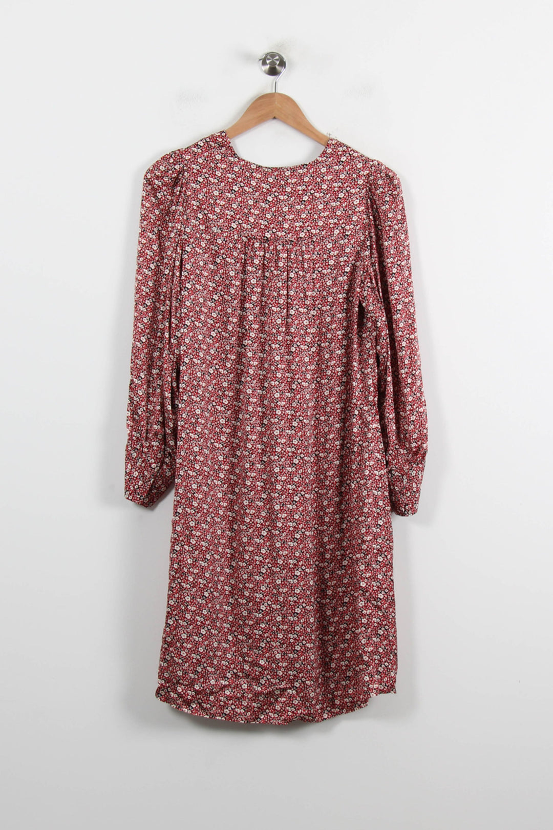 Robe Fleurie Rouge et Blanche - Taille S/36 de la marque Caroll | PARAD70151 - Vendu par Paradigme - Image 4