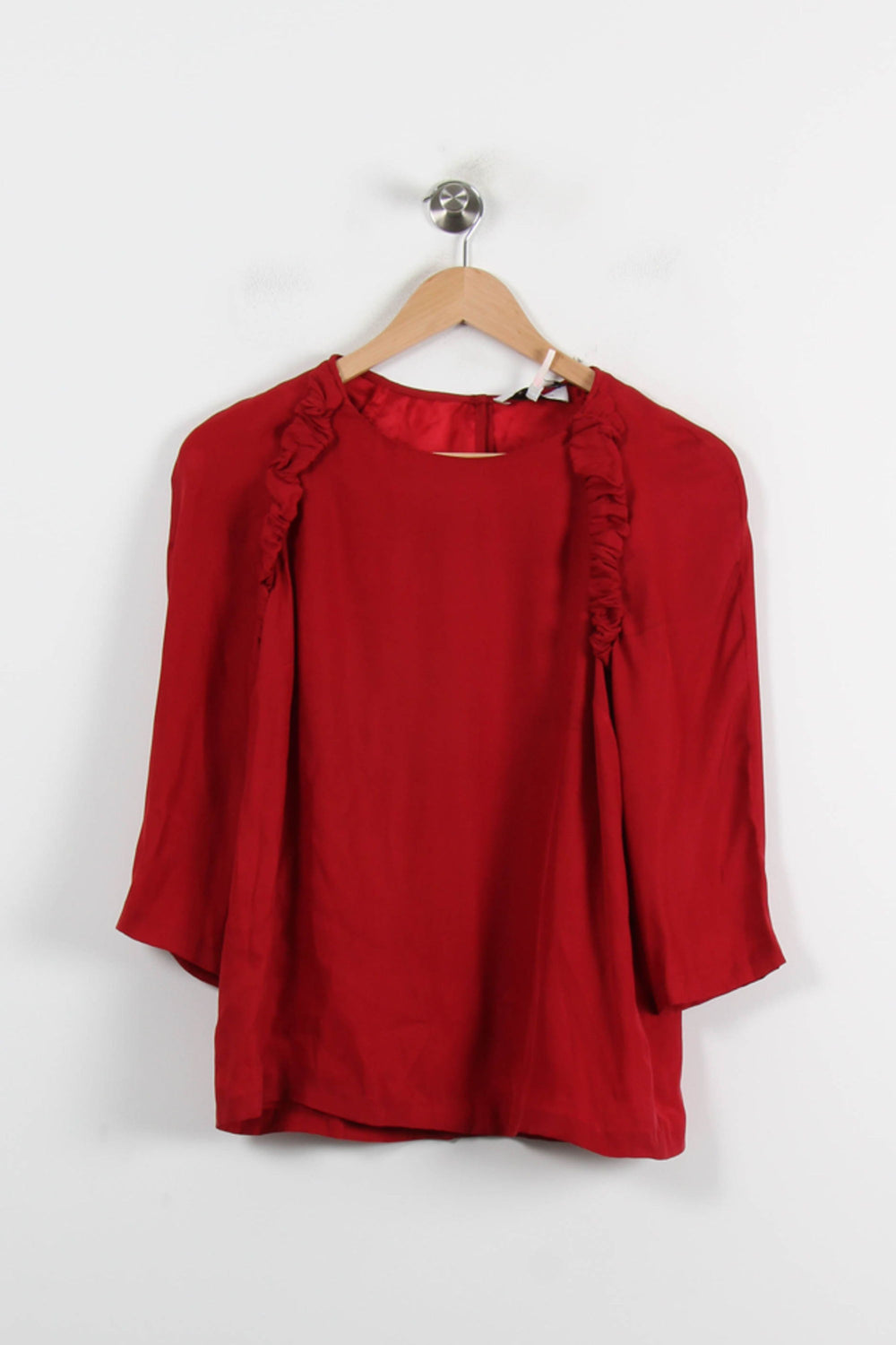 Blouse Rouge - Taille S/36 de la marque Sandro | PARAD70154 - Vendu par Paradigme - Image 2