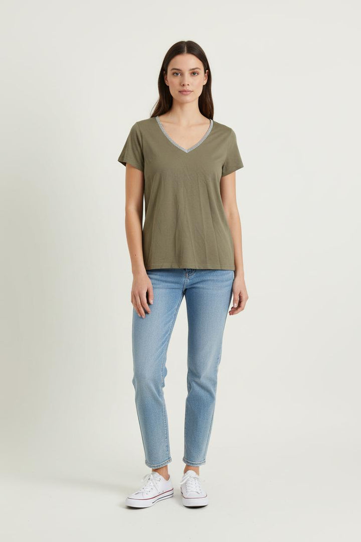 Tee-shirt Vert - Taille M/38 de la marque Sud express | PARAD70158 - Vendu par Paradigme - Image 1