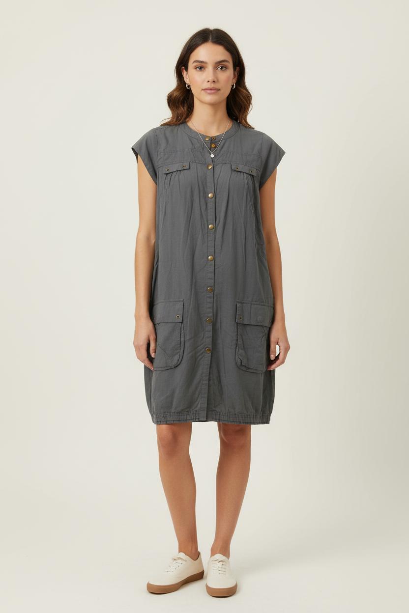 Robe Chemise Grise - Taille M/38 de la marque Maje | PARAD70168 - Vendu par Paradigme - Image 1