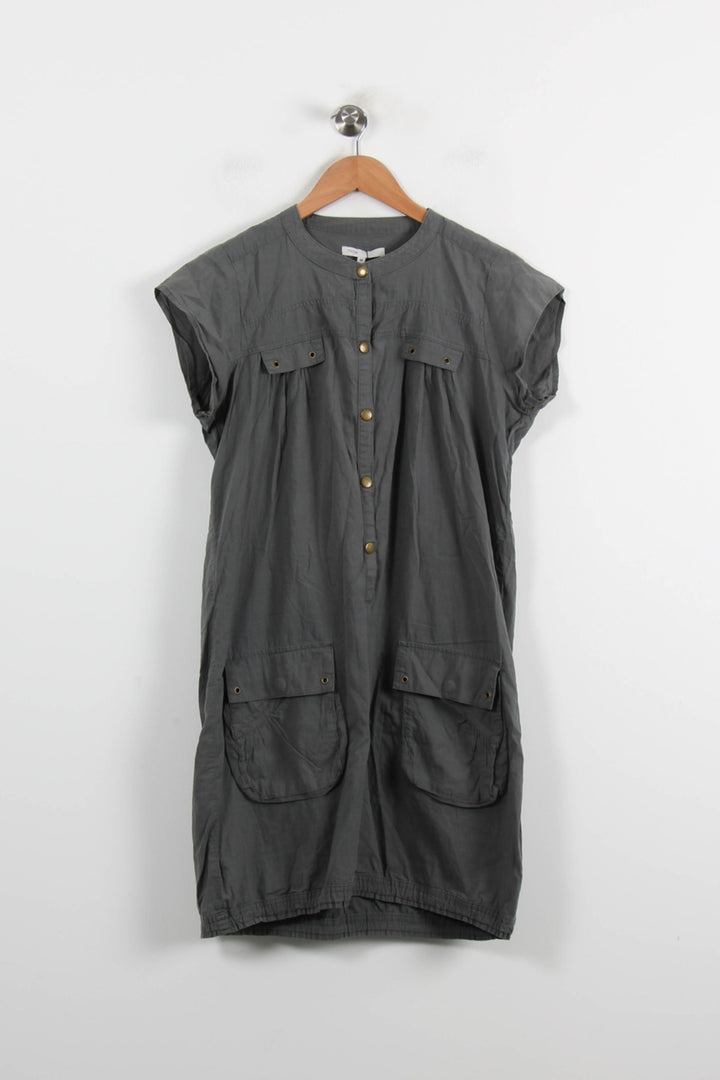 Robe Chemise Grise - Taille M/38 de la marque Maje | PARAD70168 - Vendu par Paradigme - Image 2