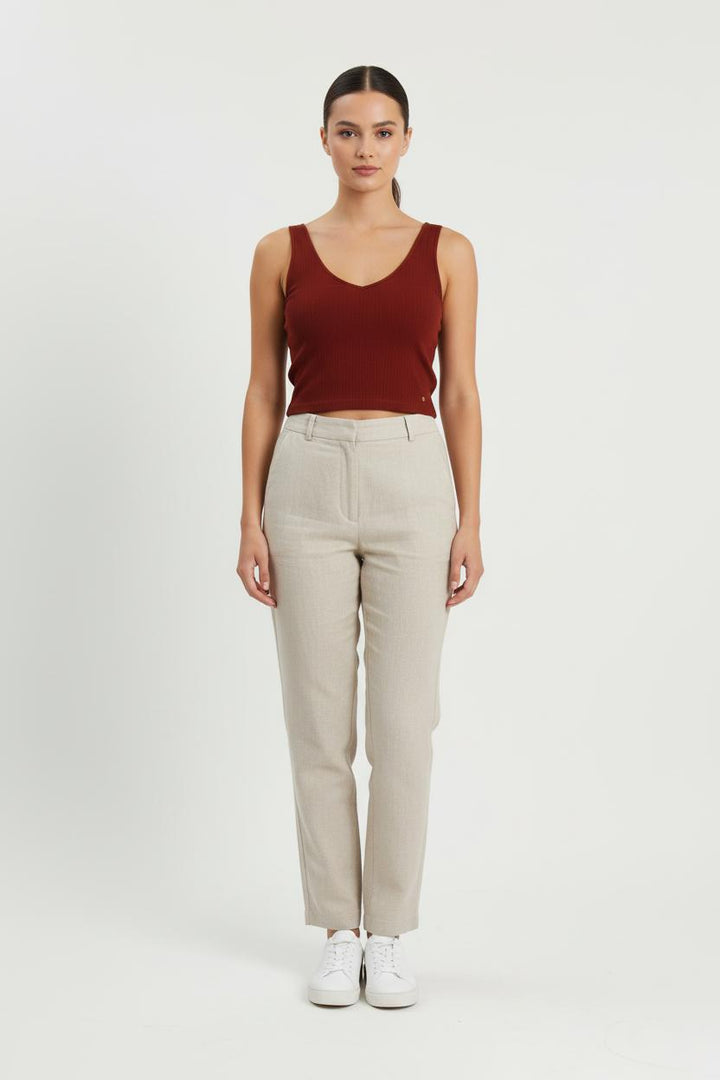 Crop Top Bordeaux - Taille S/36 de la marque Des petits hauts | PARAD70172 - Vendu par Paradigme - Image 1