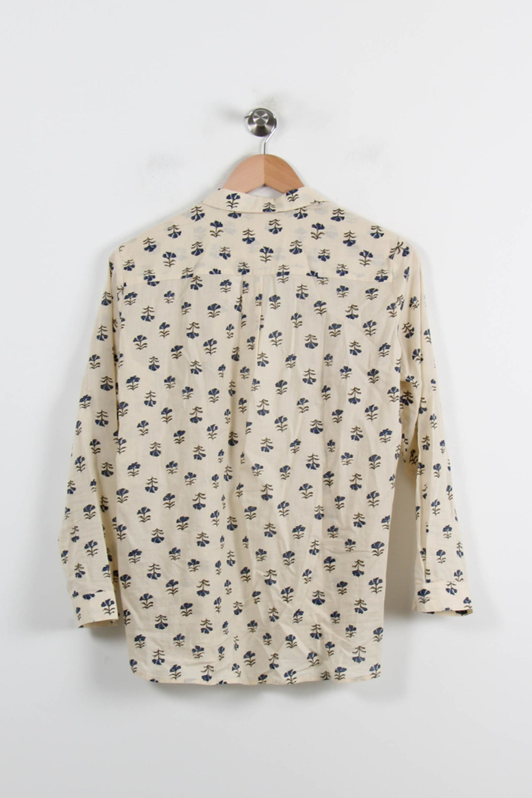 Chemise Imprimée Beige et Bleue - Taille XS/34 de la marque Des petits hauts | PARAD70173 - Vendu par Paradigme - Image 4