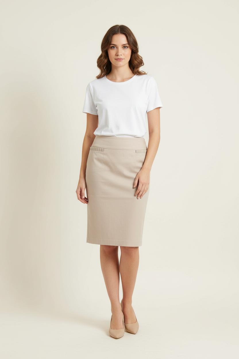 Jupe Droite Beige - Taille XL/42 de la marque ZAPA | PARAD70197 - Vendu par Paradigme - Image 1