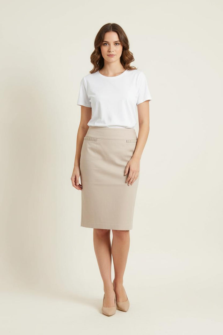Jupe Droite Beige - Taille XL/42 de la marque ZAPA | PARAD70197 - Vendu par Paradigme - Image 1