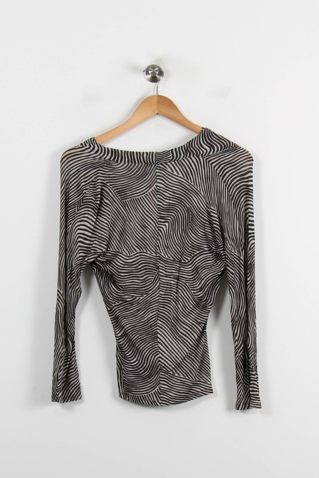 Blouse Noire et Blanche - Taille M/38 de la marque Max Mara | PARAD70202 - Vendu par Paradigme - Image 4
