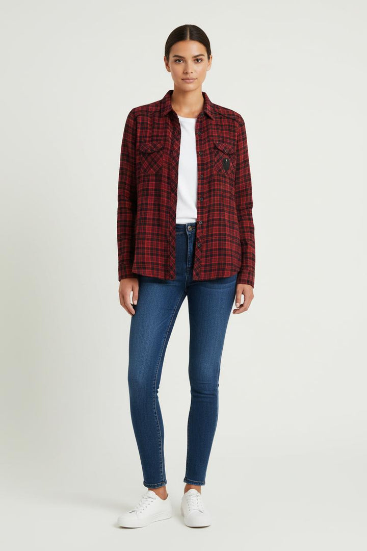 Chemise À Carreaux Rouge et Noir - Taille L/40 de la marque The Kooples | PARAD70203 - Vendu par Paradigme - Image 1