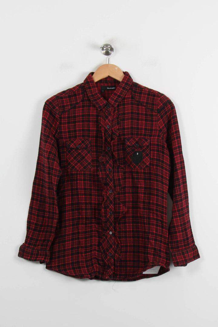 Chemise À Carreaux Rouge et Noir - Taille L/40 de la marque The Kooples | PARAD70203 - Vendu par Paradigme - Image 2