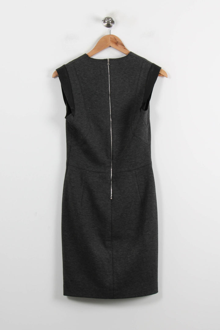 Robe Midi Grise - Taille S/36 de la marque Sandro | PARAD70204 - Vendu par Paradigme - Image 4