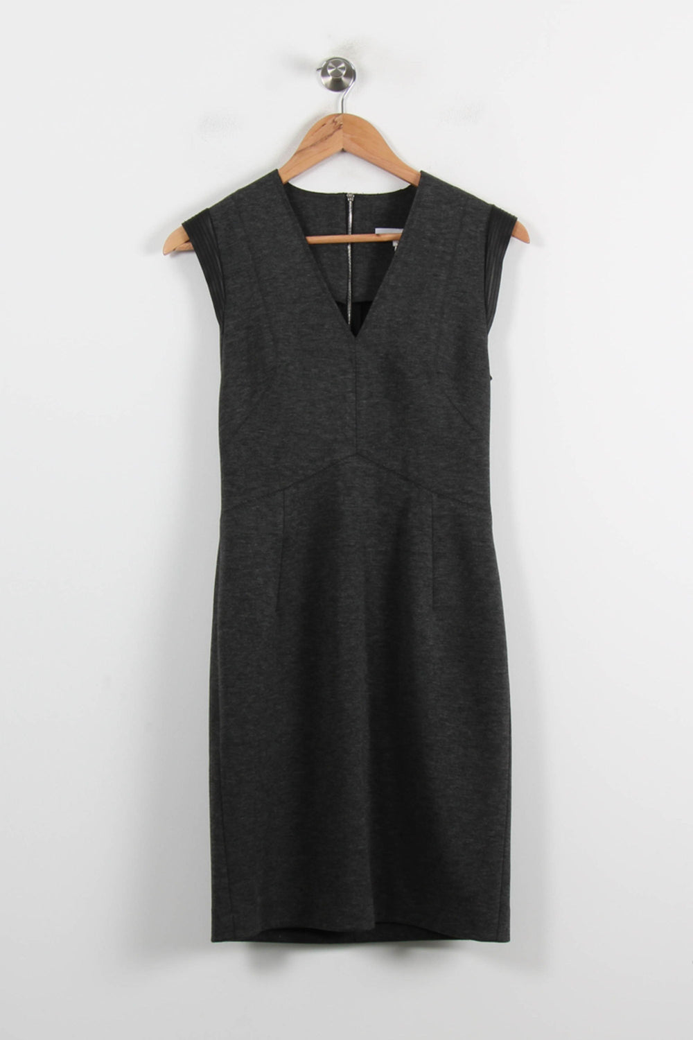 Robe Midi Grise - Taille S/36 de la marque Sandro | PARAD70204 - Vendu par Paradigme - Image 2