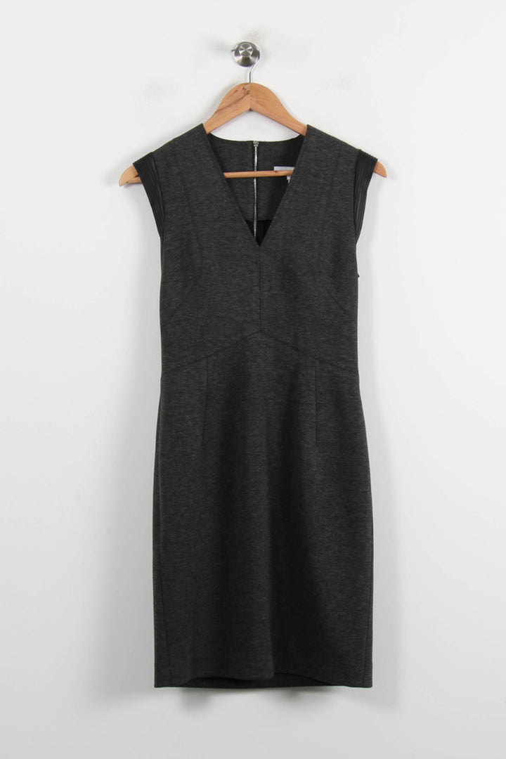 Robe Midi Grise - Taille S/36 de la marque Sandro | PARAD70204 - Vendu par Paradigme - Image 2