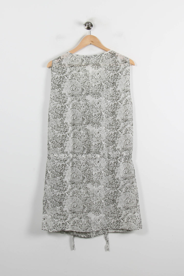 Robe Courte Blanche et Grise - Taille M/38 de la marque Sud express | PARAD70205 - Vendu par Paradigme - Image 4