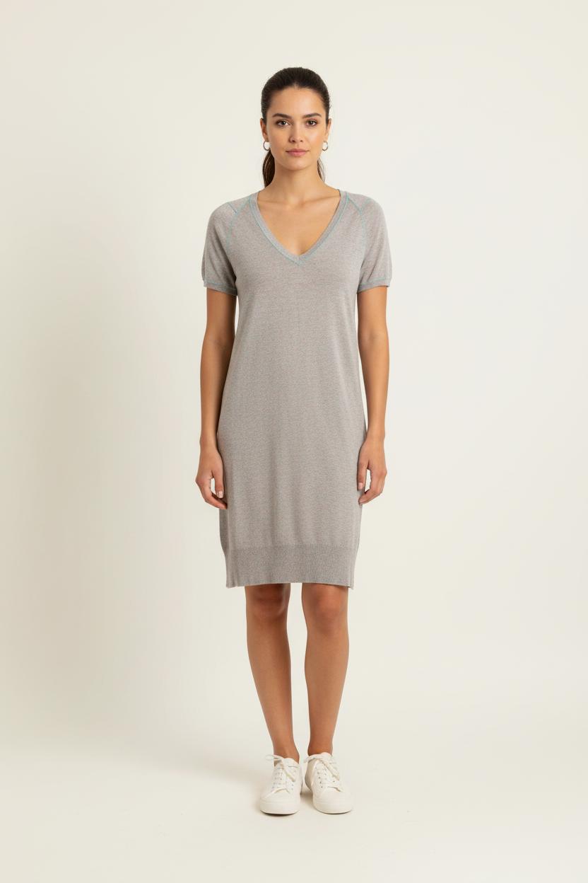 Robe T-shirt Grise - Taille M/38 de la marque Zadig&Voltaire | PARAD70206 - Vendu par Paradigme - Image 1