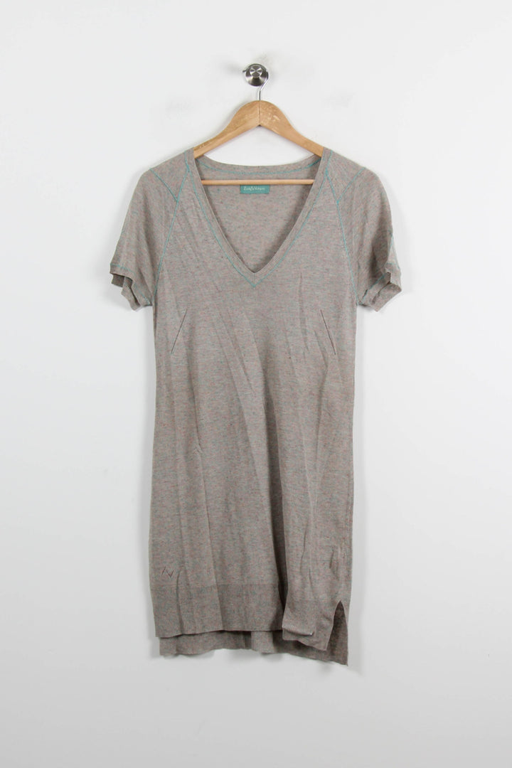 Robe T-shirt Grise - Taille M/38 de la marque Zadig&Voltaire | PARAD70206 - Vendu par Paradigme - Image 2