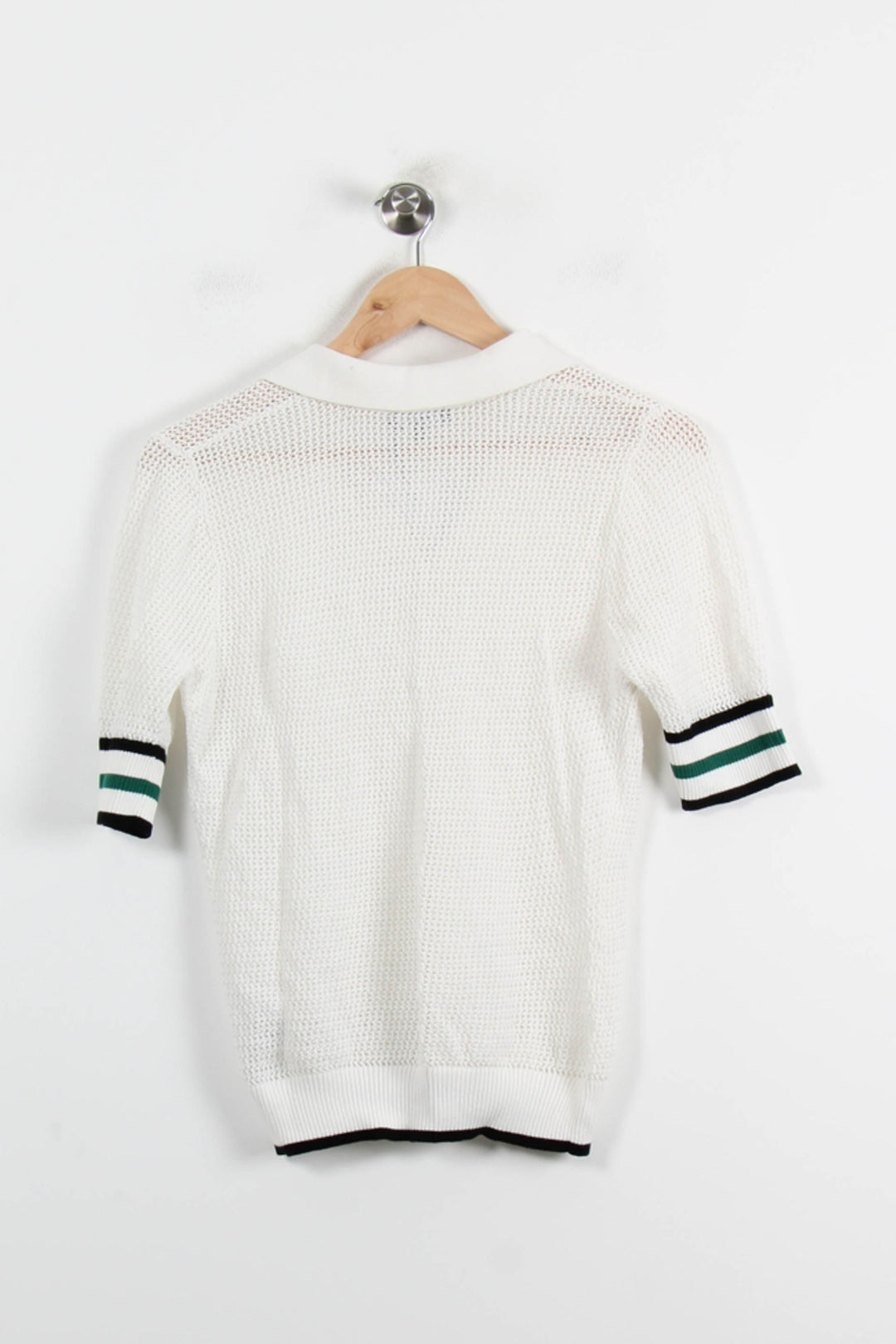 Polo Maille Blanc - Taille M/38 de la marque Caroll | PARAD70208 - Vendu par Paradigme - Image 4