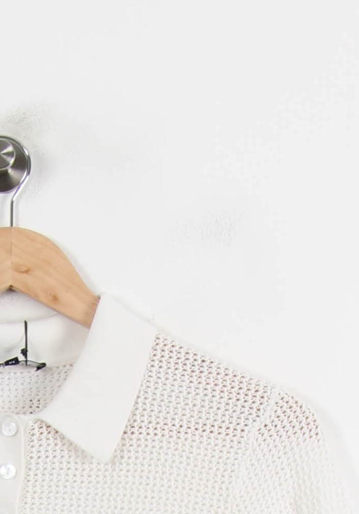 Polo Maille Blanc - Taille M/38 de la marque Caroll | PARAD70208 - Vendu par Paradigme - Image 3