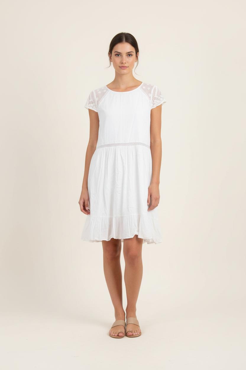 Robe Courte Blanche - Taille L/40 de la marque ba&sh | PARAD70214 - Vendu par Paradigme - Image 1