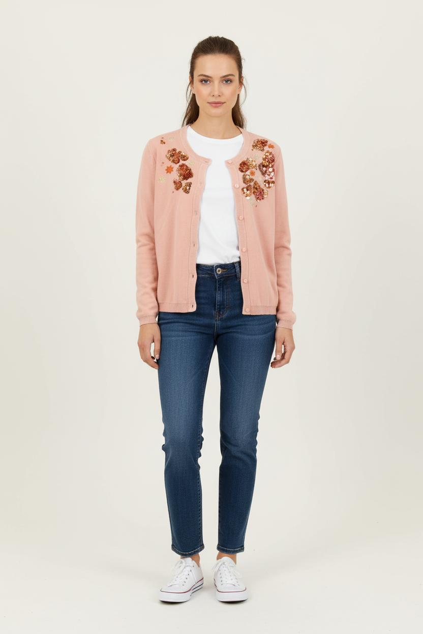 Cardigan Rose - Taille S/36 de la marque Des petits hauts | PARAD70216 - Vendu par Paradigme - Image 1