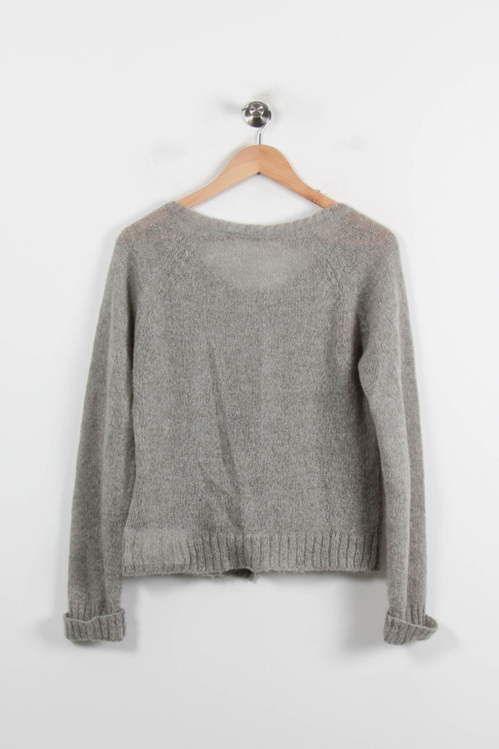 Cardigan Gris - Taille M/38 de la marque American Vintage | PARAD70218 - Vendu par Paradigme - Image 4