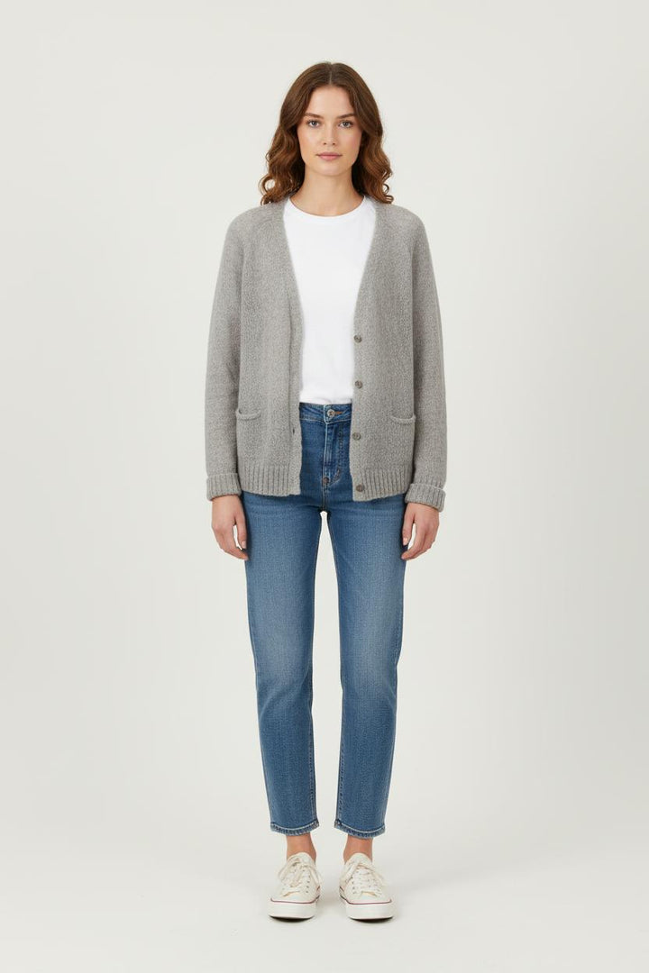 Cardigan Gris - Taille M/38 de la marque American Vintage | PARAD70218 - Vendu par Paradigme - Image 1
