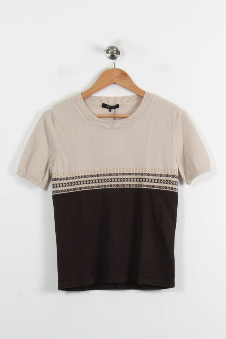 Pull Beige et Marron - Taille M/38 de la marque Weekend Max Mara | PARAD70221 - Vendu par Paradigme - Image 2