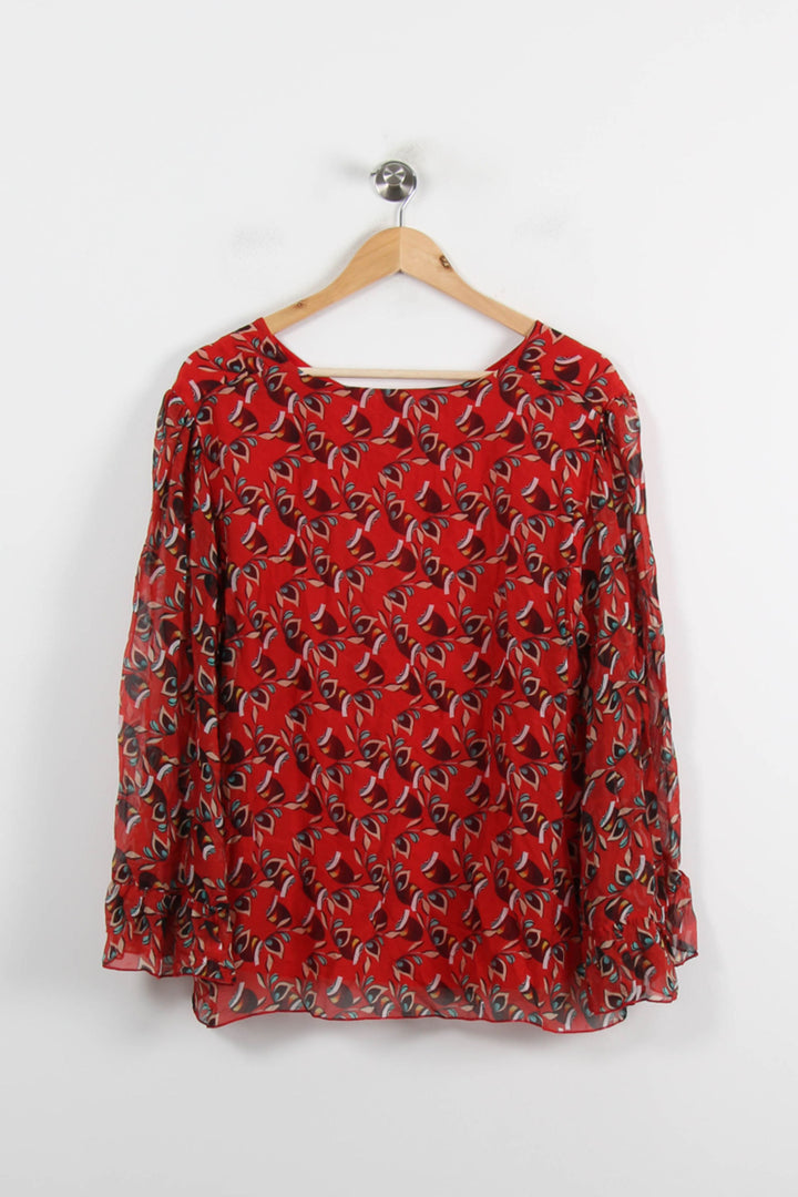 Blouse Rouge - Taille XXXL/46 de la marque La Fée Maraboutée | PARAD70225 - Vendu par Paradigme - Image 4