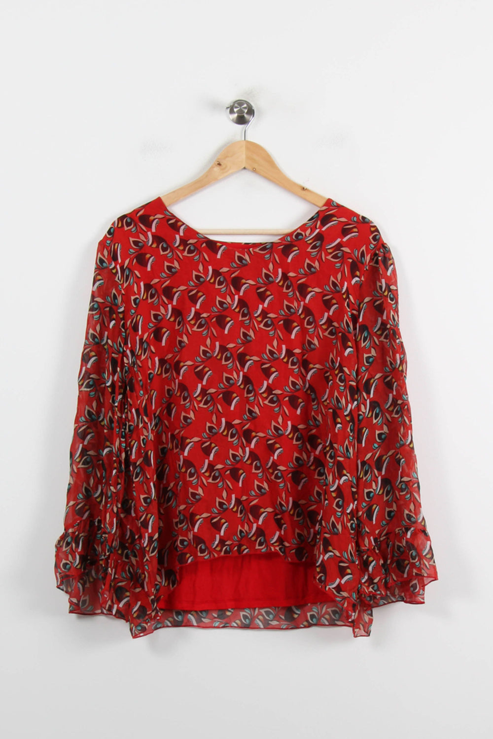 Blouse Rouge - Taille XXXL/46 de la marque La Fée Maraboutée | PARAD70225 - Vendu par Paradigme - Image 2