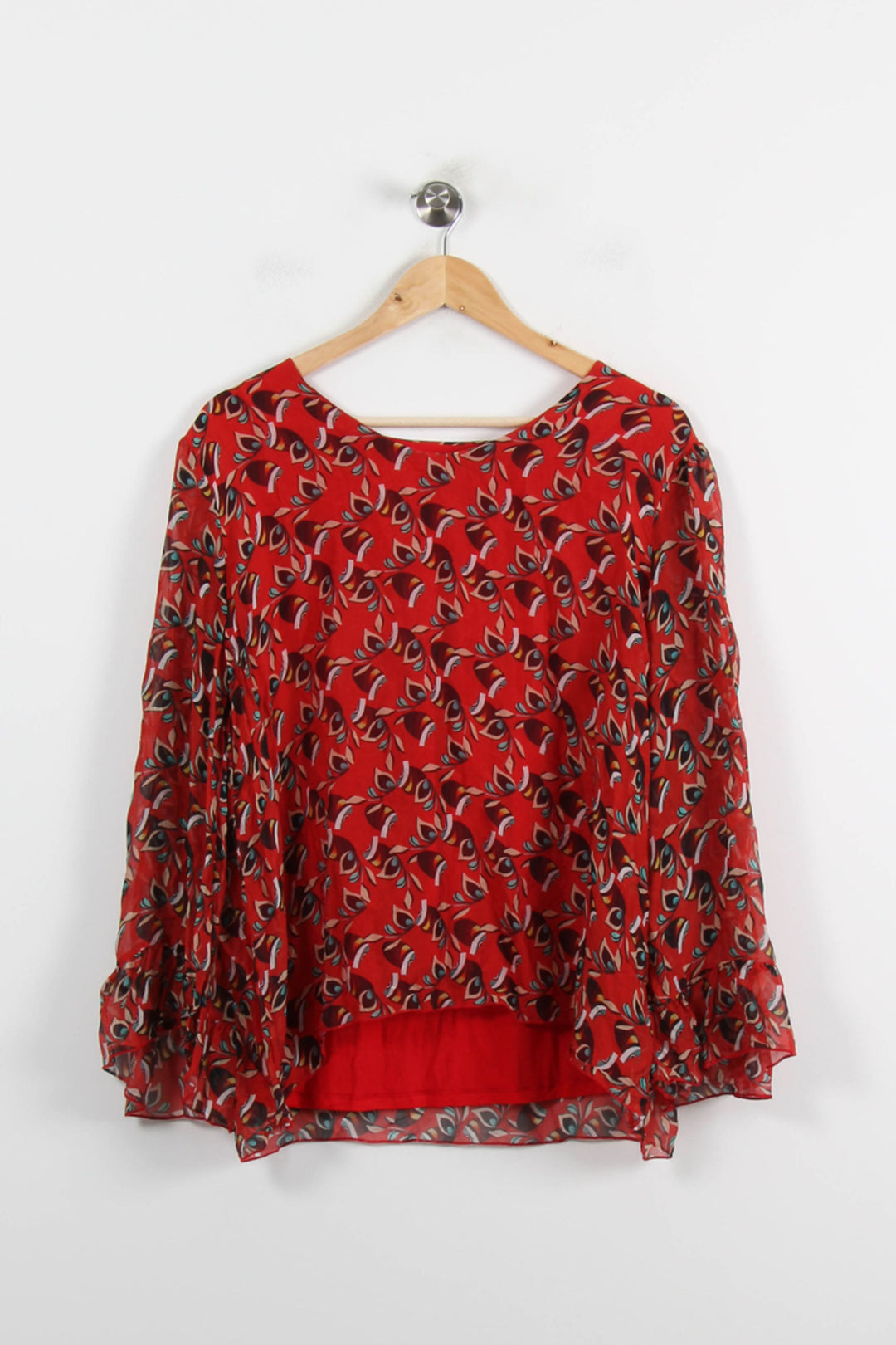 Blouse Rouge - Taille XXXL/46 de la marque La Fée Maraboutée | PARAD70225 - Vendu par Paradigme - Image 2