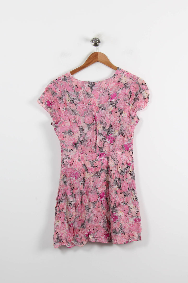 Robe Fluide Rose et Noir - Taille L/40 de la marque The Kooples | PARAD70227 - Vendu par Paradigme - Image 4