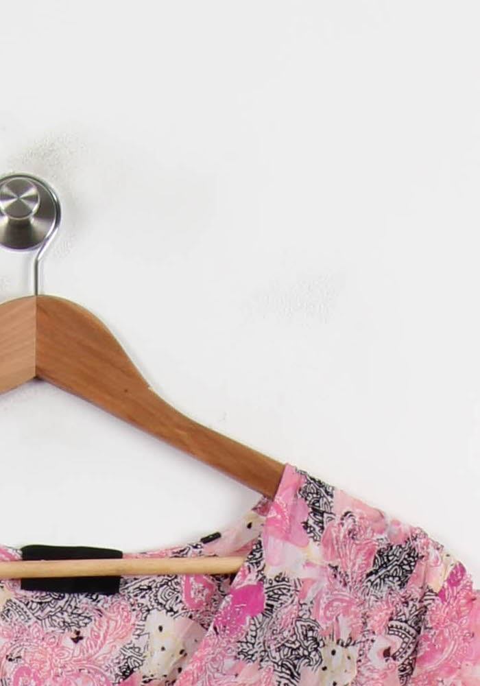 Robe Fluide Rose et Noir - Taille L/40 de la marque The Kooples | PARAD70227 - Vendu par Paradigme - Image 3