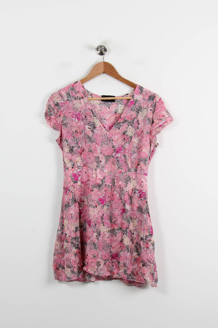 Robe Fluide Rose et Noir - Taille L/40 de la marque The Kooples | PARAD70227 - Vendu par Paradigme - Image 2