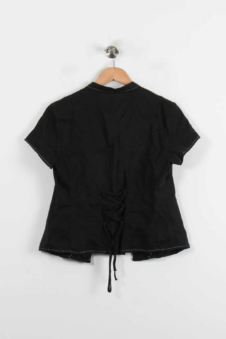 Chemisette Noire - Taille M/38 de la marque Rodier | PARAD70232 - Vendu par Paradigme - Image 4