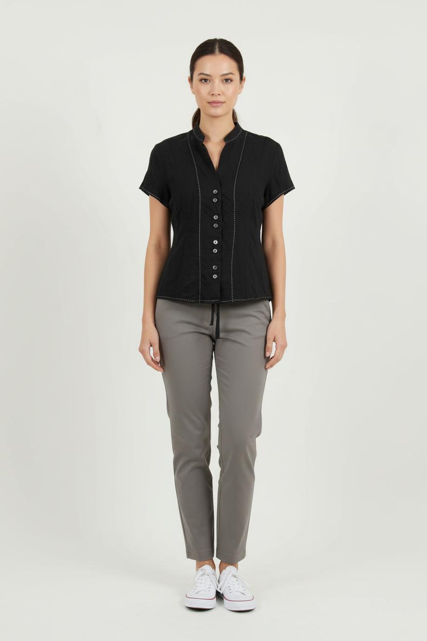 Chemisette Noire - Taille M/38 de la marque Rodier | PARAD70232 - Vendu par Paradigme - Image 1