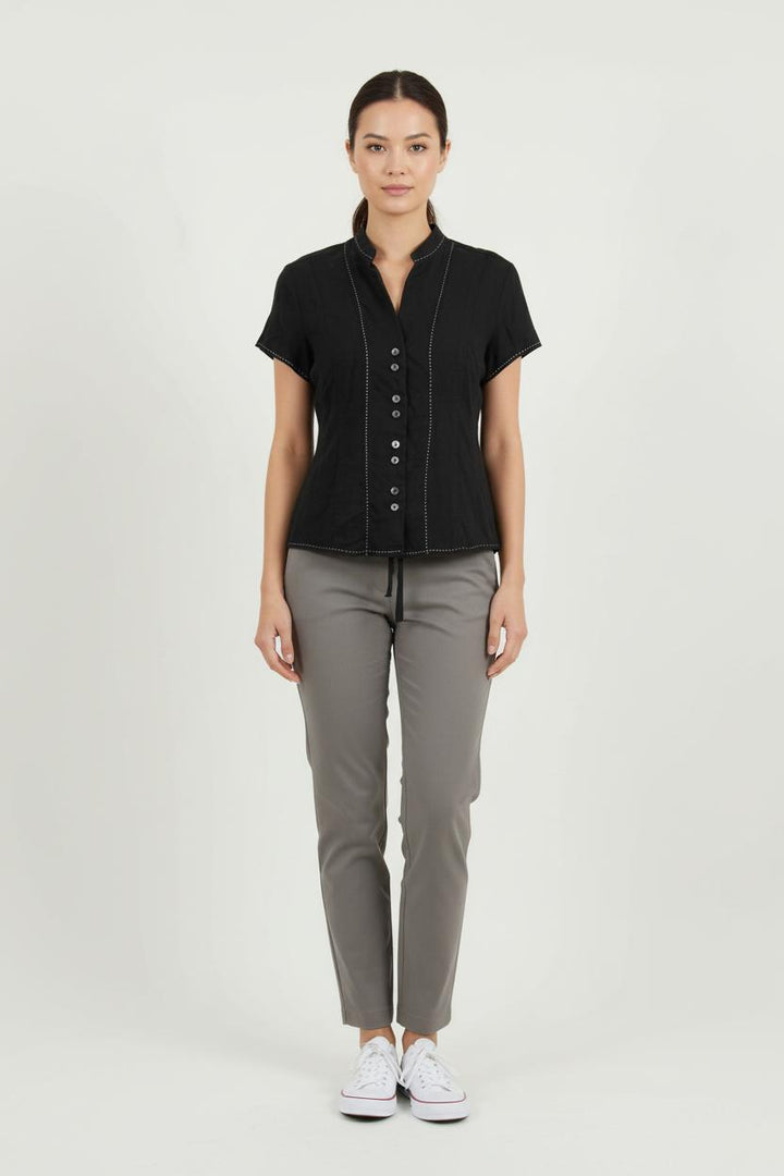 Chemisette Noire - Taille M/38 de la marque Rodier | PARAD70232 - Vendu par Paradigme - Image 1