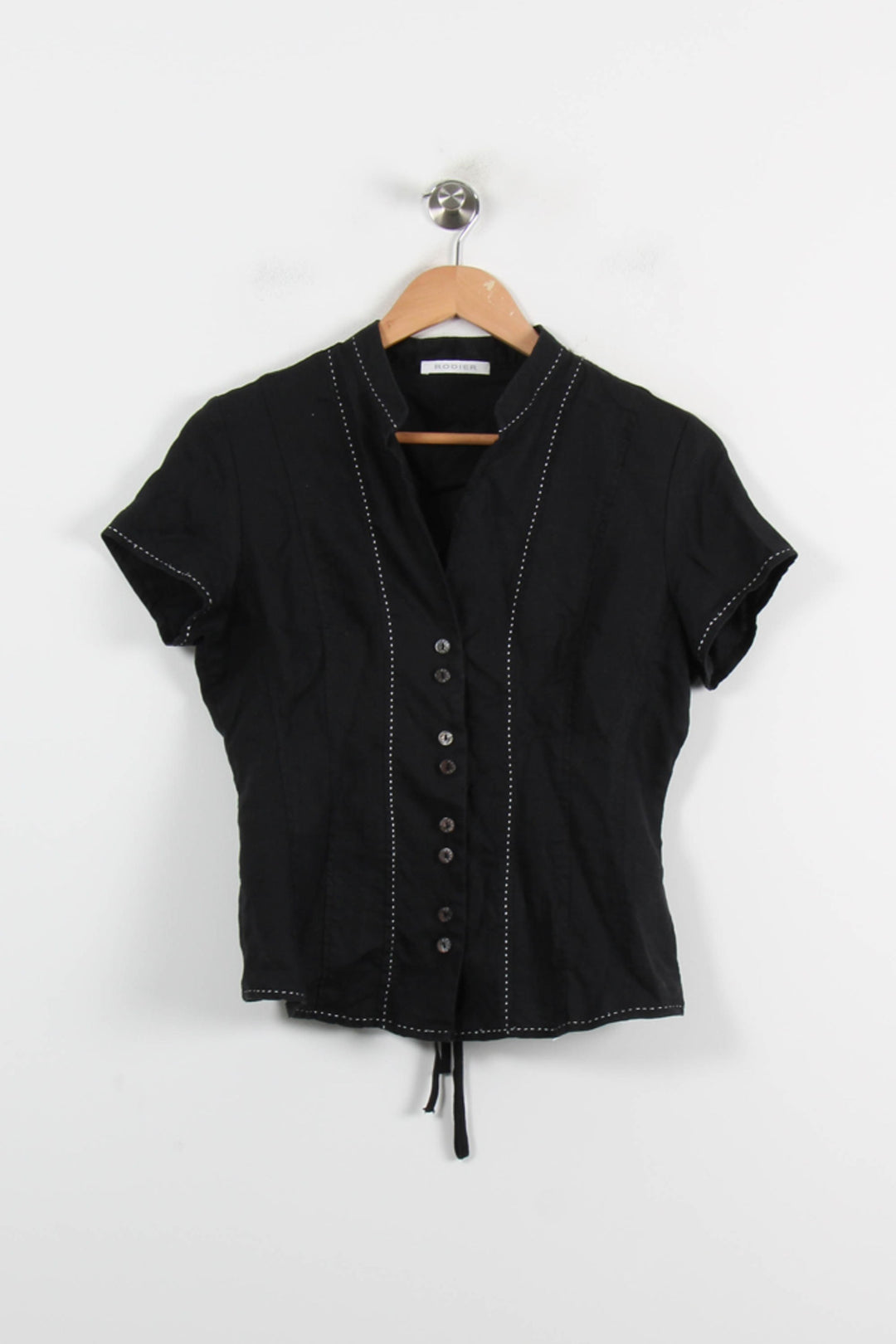 Chemisette Noire - Taille M/38 de la marque Rodier | PARAD70232 - Vendu par Paradigme - Image 2