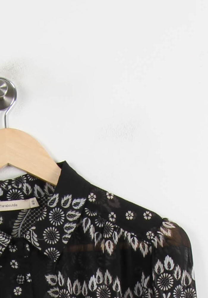 Blouse Noire et Blanche - Taille XXXL/46 de la marque La Fée Maraboutée | PARAD70233 - Vendu par Paradigme - Image 3