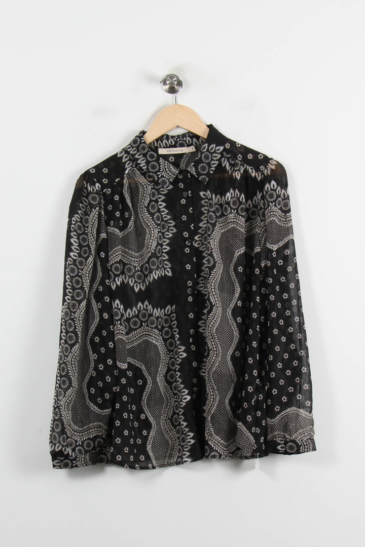 Blouse Noire et Blanche - Taille XXXL/46 de la marque La Fée Maraboutée | PARAD70233 - Vendu par Paradigme - Image 2