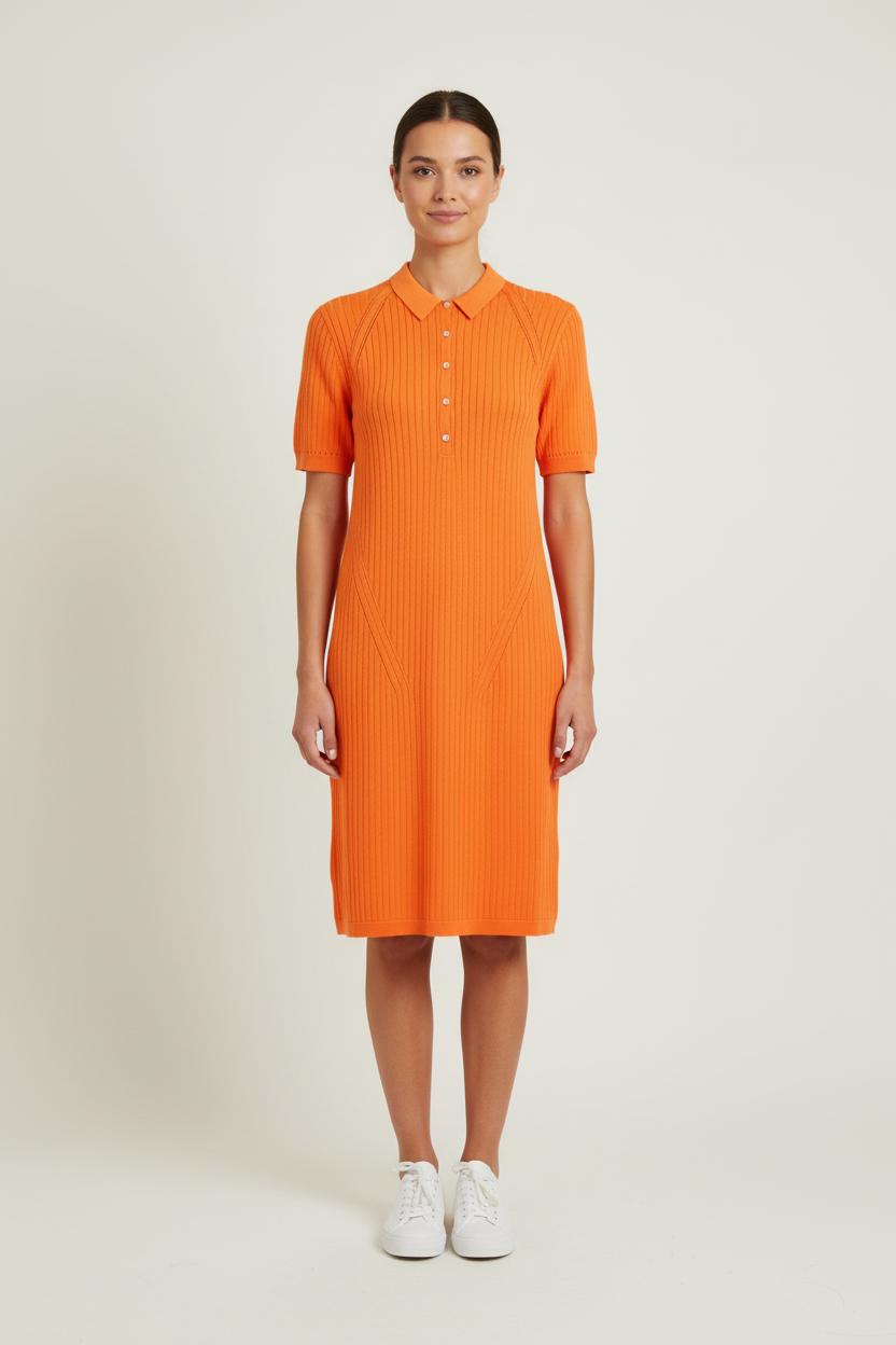 Robe Polo Orange - Taille L/40 de la marque Maison Montagut | PARAD70235 - Vendu par Paradigme - Image 1
