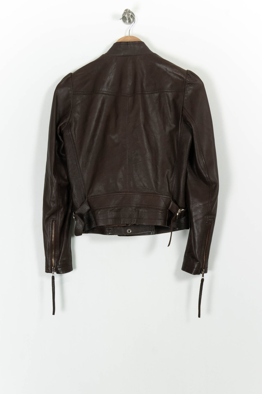 Blouson Cuir Marron - Taille M/38 de la marque IRO | PARAD7070 - Vendu par Paradigme - Image 4
