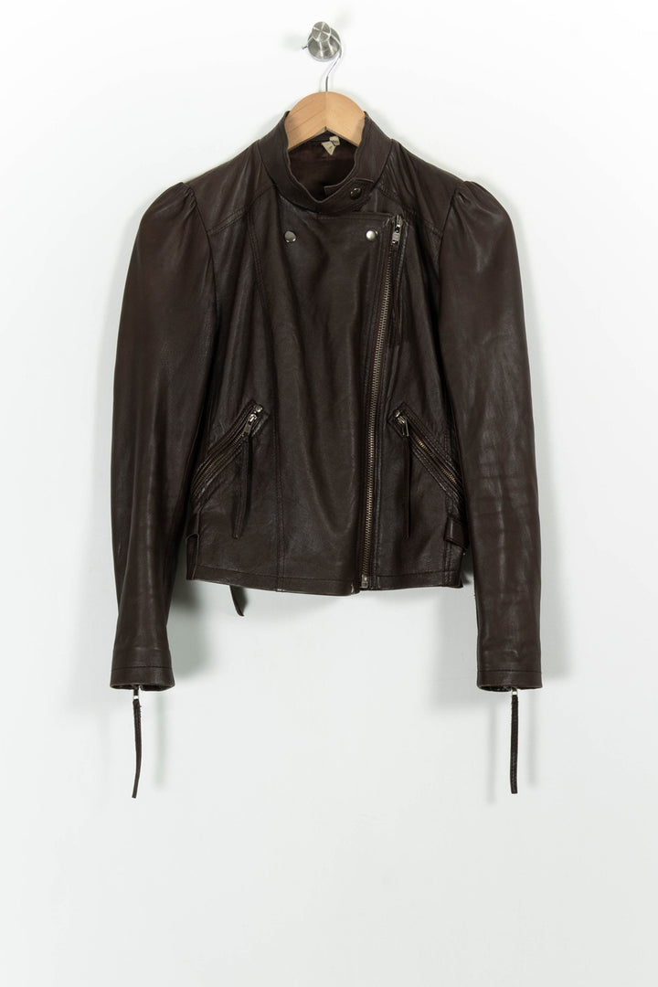 Blouson Cuir Marron - Taille M/38 de la marque IRO | PARAD7070 - Vendu par Paradigme - Image 2