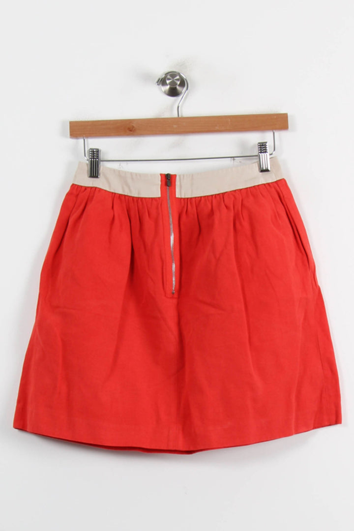 Jupe Courte Rouge et Beige - Taille S/36 de la marque Comptoir des Cotonniers | PARAD71004 - Vendu par Paradigme - Image 4