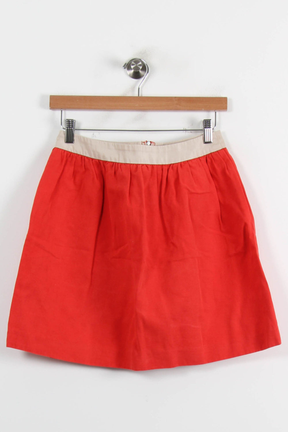Jupe Courte Rouge et Beige - Taille S/36 de la marque Comptoir des Cotonniers | PARAD71004 - Vendu par Paradigme - Image 2