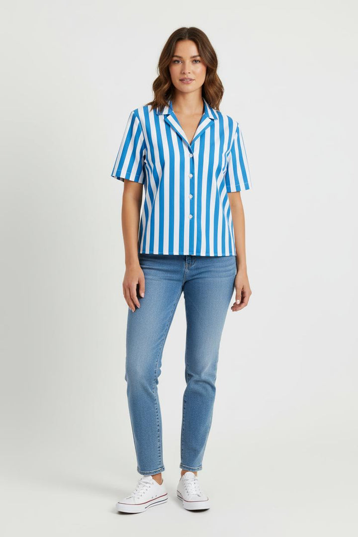Chemisette Bleu et Blanc - Taille S/36 de la marque et Paris | PARAD71018 - Vendu par Paradigme - Image 1