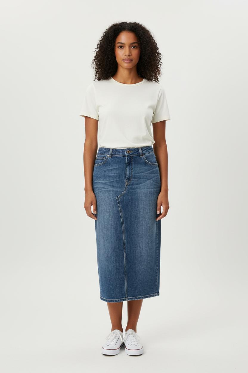 Jupe Longue Bleue - Taille S/36 de la marque Levi's | PARAD71020 - Vendu par Paradigme - Image 1