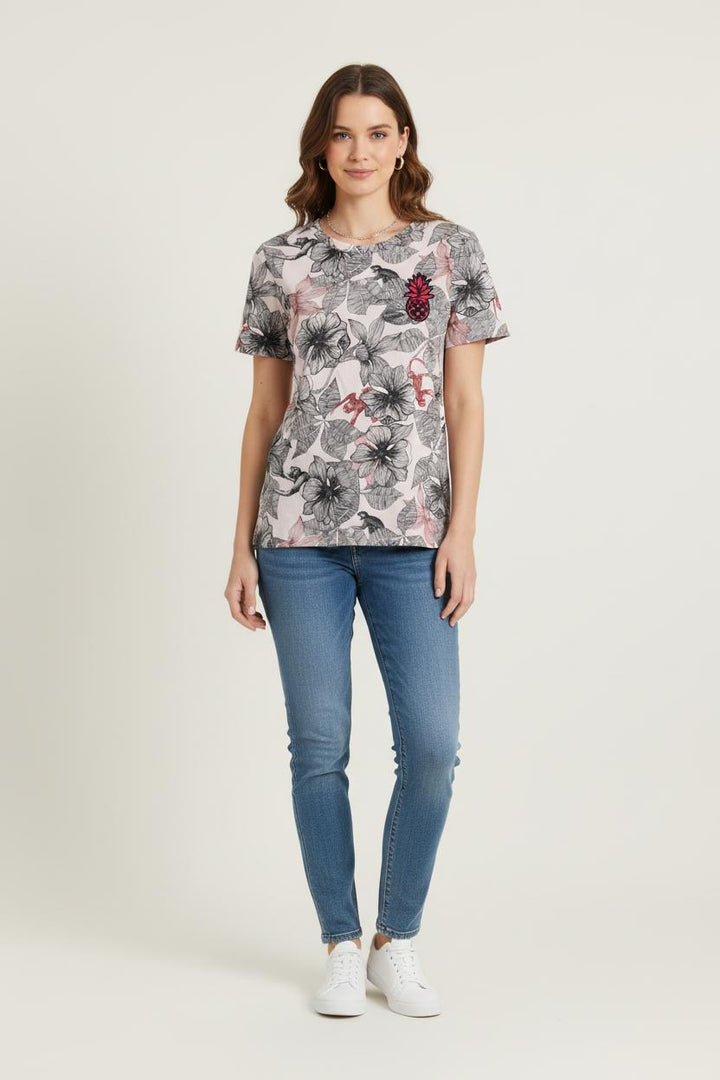 Tee-shirt Rose et Noir - Taille S/36 de la marque Maje | PARAD71021 - Vendu par Paradigme - Image 1