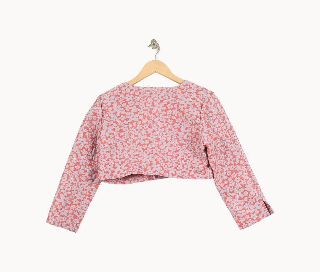 Veste Courte Rose et Blanche - Taille XL/42 de la marque Agnès b. | PARAD71024 - Vendu par Paradigme - Image 4