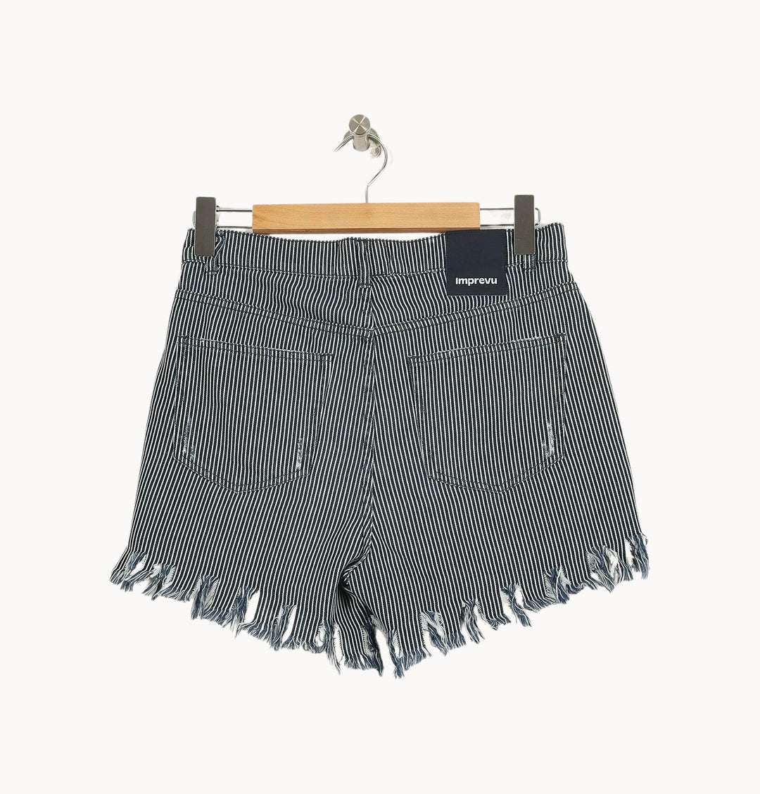 Short Rayé Noir et Blanc - Taille M/38 de la marque Imprevu | PARAD71025 - Vendu par Paradigme - Image 4