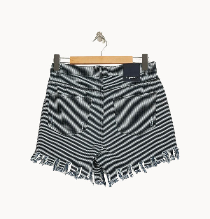Short Rayé Noir et Blanc - Taille M/38 de la marque Imprevu | PARAD71025 - Vendu par Paradigme - Image 4